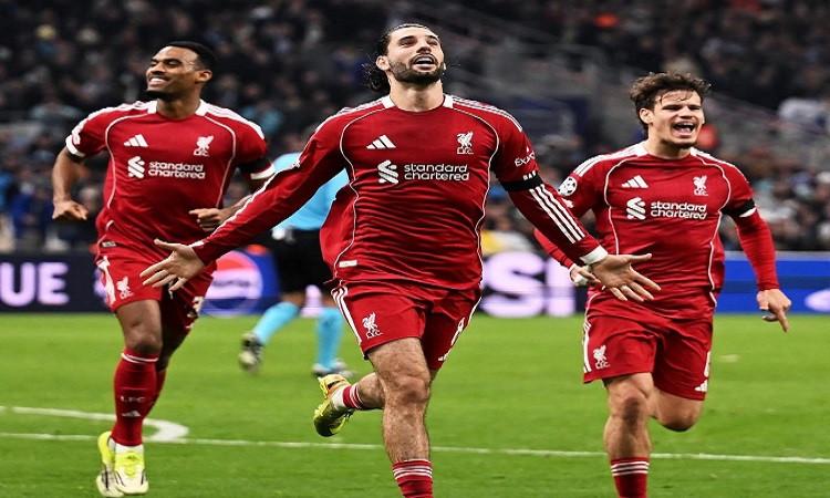ليفربول يفوز على أولمبيك مارسيليا 3-0 في دوري أبطال أوروبا