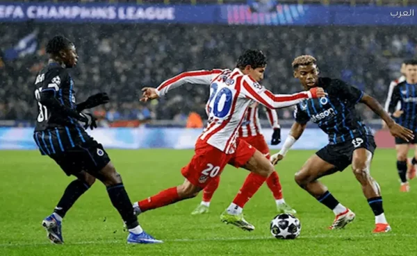 أتلتيكو مدريد يتعادل مع كلوب بروج 3-3 في ملحق دوري أبطال أوروبا