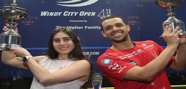 نور الشربينى ومصطفى عسل يتوجان ببطولة ويندى سيتى للاسكواش بشيكاغو