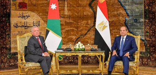 الرئيس السيسى والملك عبد الله يؤكدان ضرورة التنفيذ الكامل لاتفاق وقف الحرب فى قطاع غزة