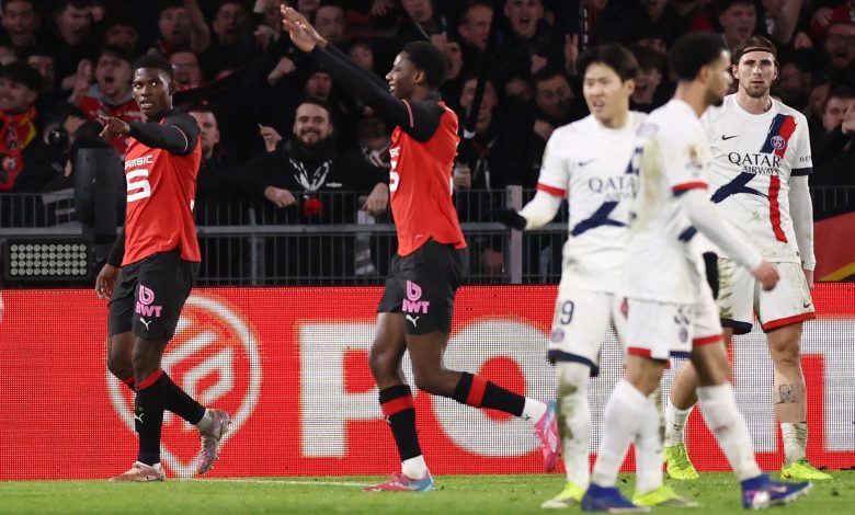 رين يفوز علي باريس سان جيرمان 3-1 في الدوري الفرنسي