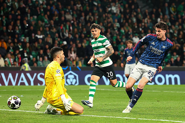 أرسنال يفوز على سبورتنج لشبونة 1-0 ويضع قدمًا في نصف نهائي دوري الأبطال